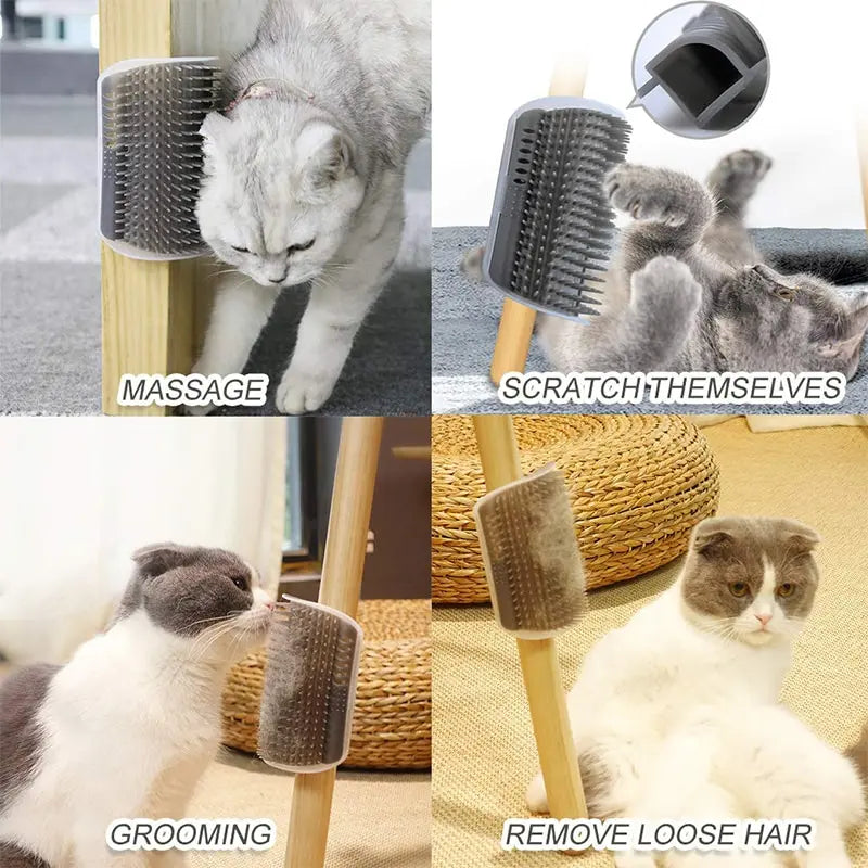 Cat Corner Braider – The Self-Grooming Brush Every Cat Deserves!