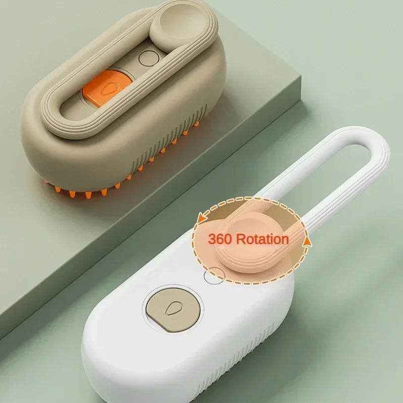 SteamBrush 3-in-1 Electric Pet Grooming Brush – Clean, Massage & Shine in One Go!