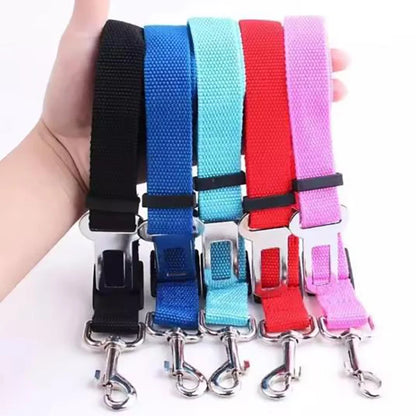 Adjustable Dog Car Seat Belt – Safety Harness Leash for Secure Pet Travel