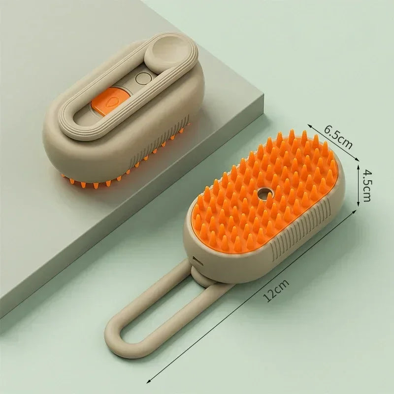 SteamBrush 3-in-1 Electric Pet Grooming Brush – Clean, Massage & Shine in One Go!