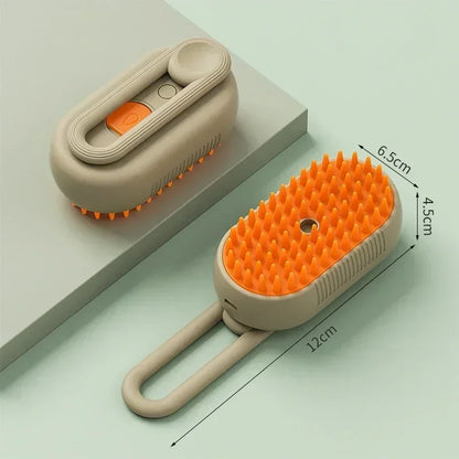 SteamBrush 3-in-1 Electric Pet Grooming Brush – Clean, Massage & Shine in One Go!