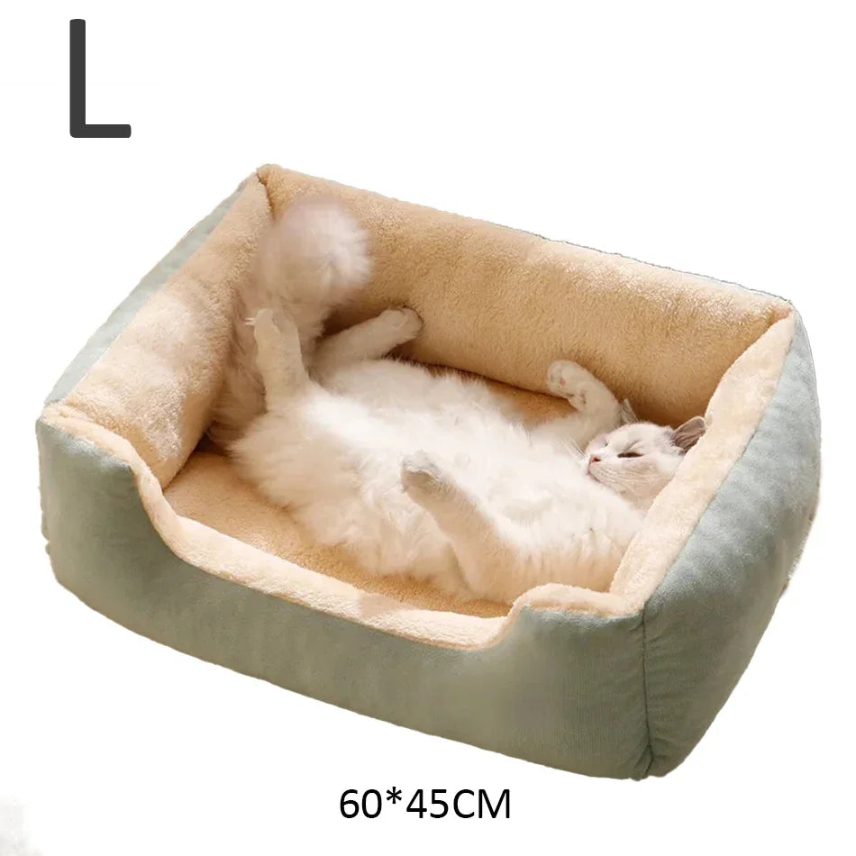 Cozy Plush Cat Bed – Soft & Breathable Pet Cushion for Cats and Small Dogs