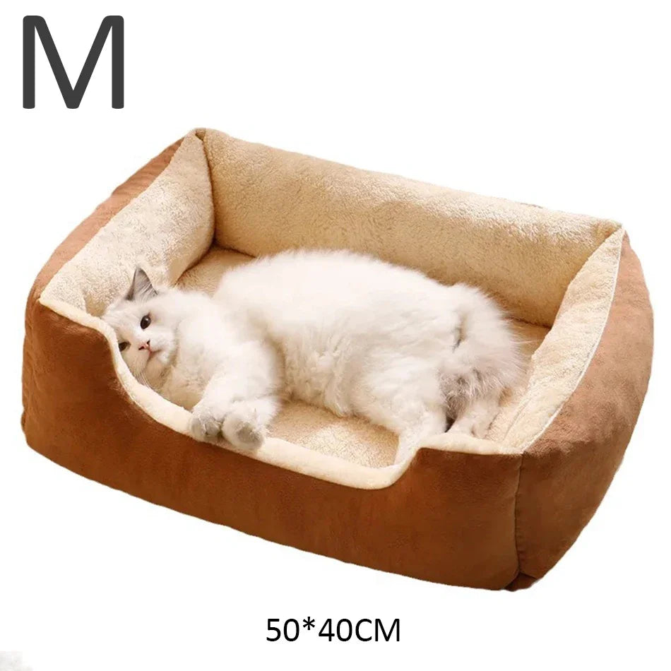 Cozy Plush Cat Bed – Soft & Breathable Pet Cushion for Cats and Small Dogs