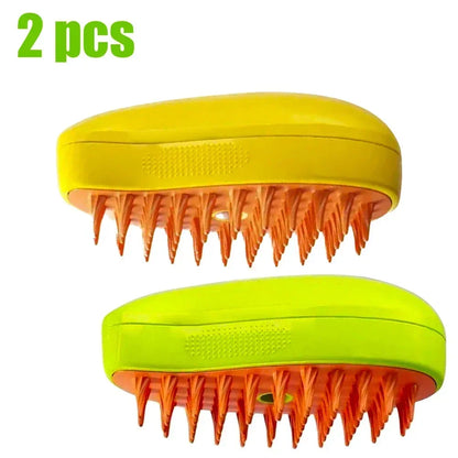 SteamBrush 3-in-1 Electric Pet Grooming Brush – Clean, Massage & Shine in One Go!