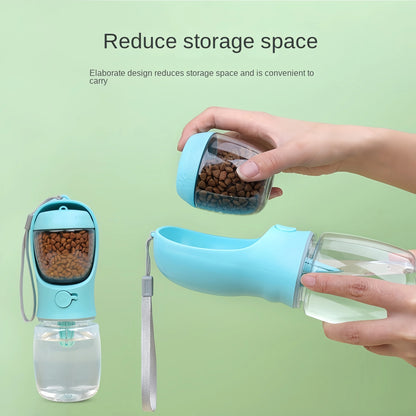 PawHydrate 2-in-1 Portable Pet Bottle – Water & Food Anywhere, Anytime!