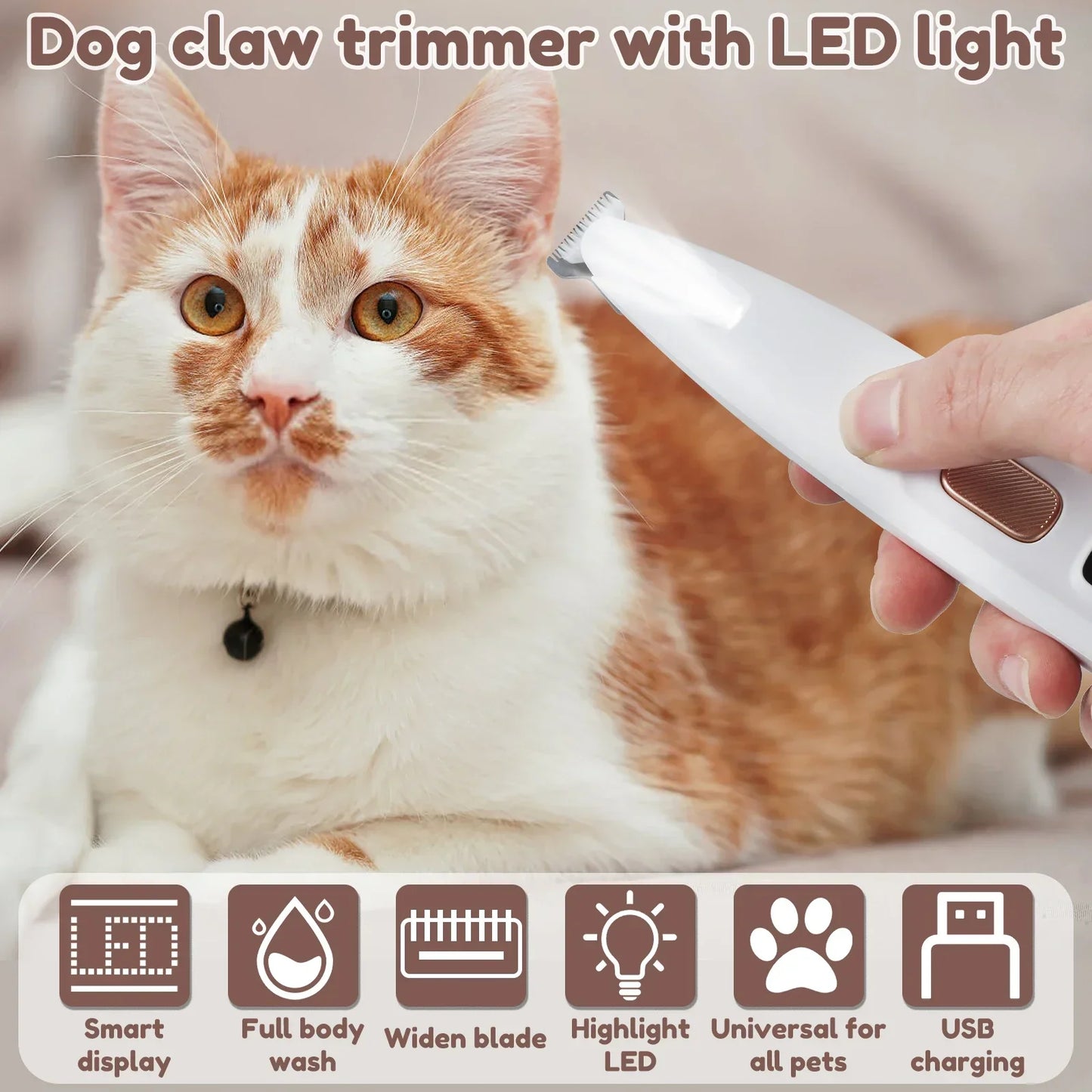 PawGroom™ LED Pet Trimmer – Precision Grooming Made Easy and Safe