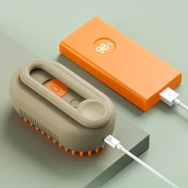SteamBrush 3-in-1 Electric Pet Grooming Brush – Clean, Massage & Shine in One Go!