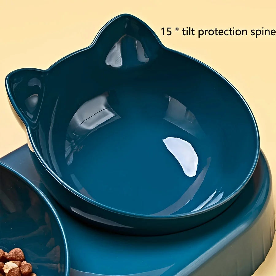 3-in-1 Elevated Pet Bowl with Automatic Water Dispenser – Ergonomic Design for Cats and Small Dogs