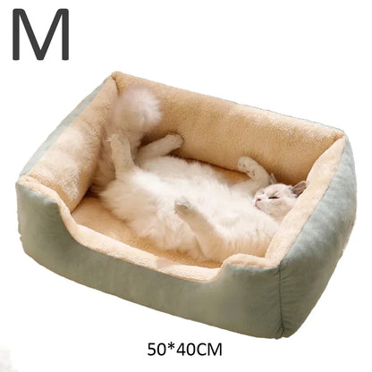 Cozy Plush Cat Bed – Soft & Breathable Pet Cushion for Cats and Small Dogs