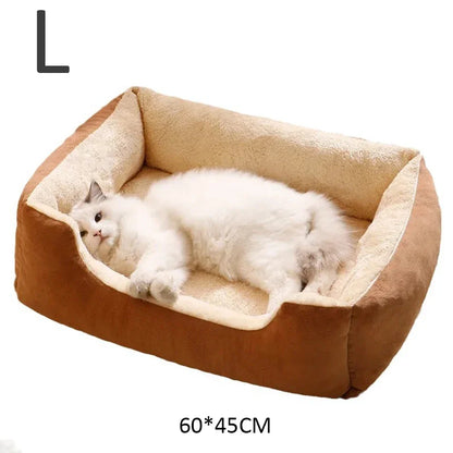 Cozy Plush Cat Bed – Soft & Breathable Pet Cushion for Cats and Small Dogs