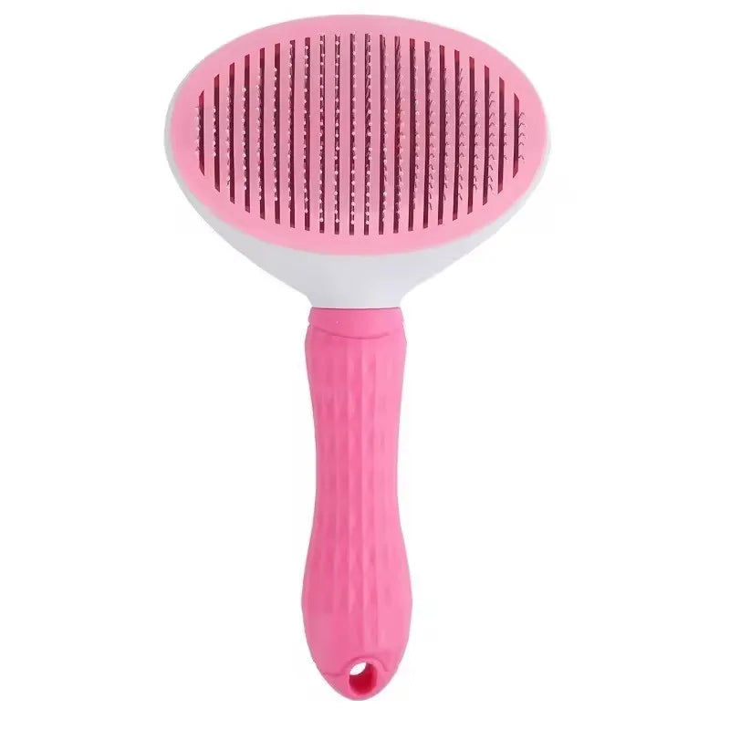Self-Cleaning Pet Grooming Brush – Stainless Steel Hair Remover for Dogs & Cats with Long or Short Hair