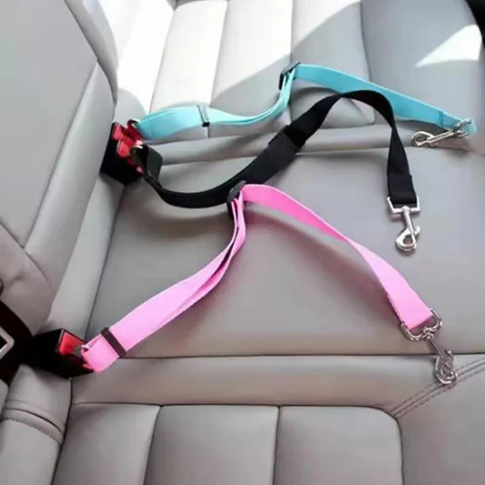 Adjustable Dog Car Seat Belt – Safety Harness Leash for Secure Pet Travel