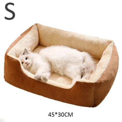 Cozy Plush Cat Bed – Soft & Breathable Pet Cushion for Cats and Small Dogs