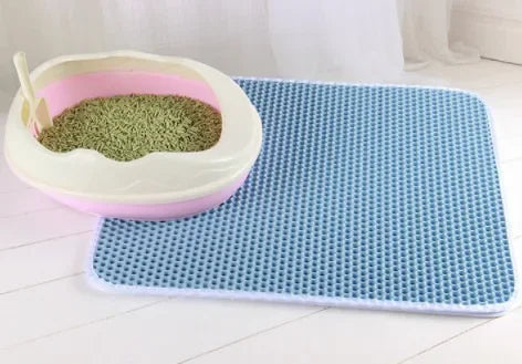 Double Layer Cat Litter Trap Mat – Waterproof, Non-Slip & Easy to Wash