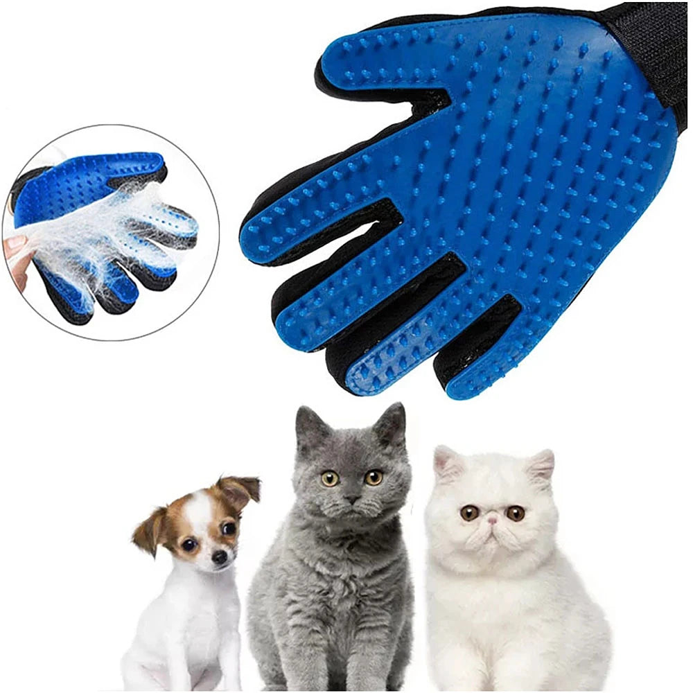 Pet Grooming Glove – 2-in-1 Hair Remover & Massage Brush for Dogs and Cats
