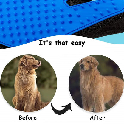 Pet Grooming Glove – 2-in-1 Hair Remover & Massage Brush for Dogs and Cats