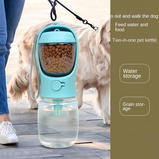 PawHydrate 2-in-1 Portable Pet Bottle – Water & Food Anywhere, Anytime!