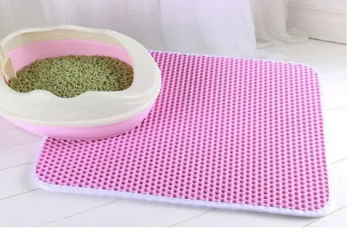 Double Layer Cat Litter Trap Mat – Waterproof, Non-Slip & Easy to Wash