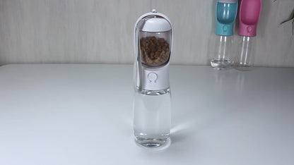 PawHydrate 2-in-1 Portable Pet Bottle – Water & Food Anywhere, Anytime!